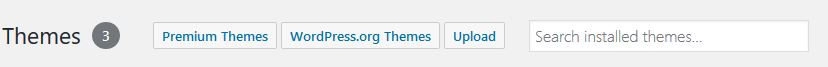 bluehost themes options bar