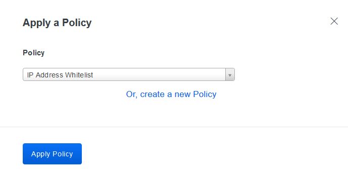 Screenshot of duo apply newly created policy